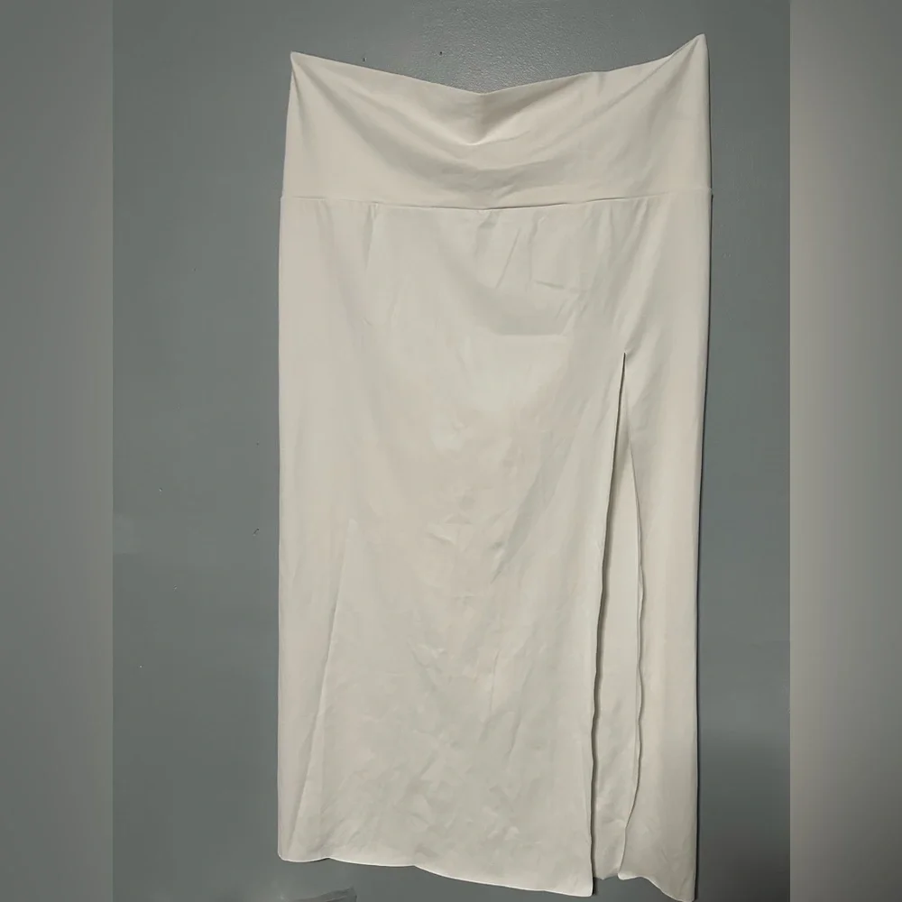Skims sarong slit front coverup Shaping Swim Long Skirt - White Size 4X